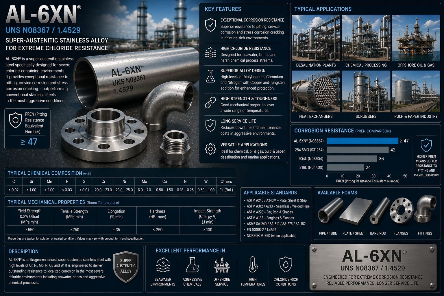 AL-6XN technical data