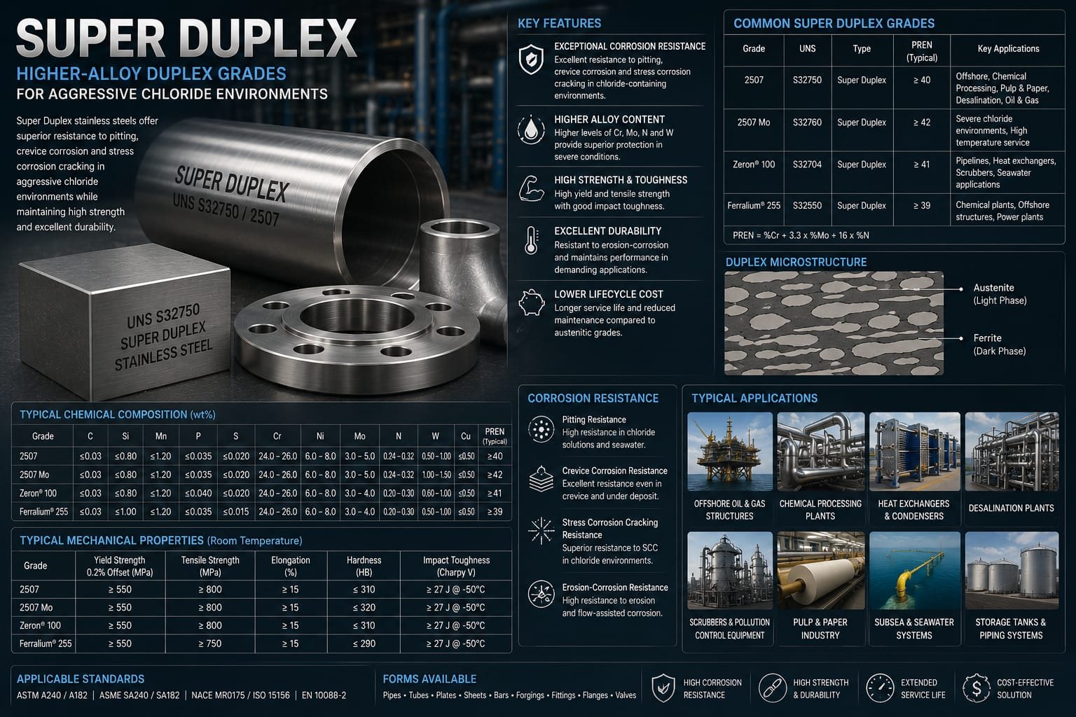 Super Duplex technical data